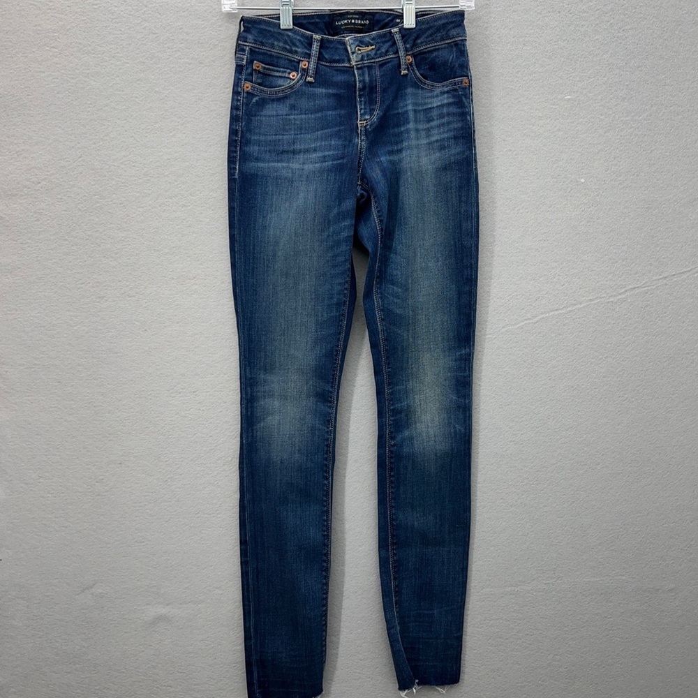 Luck Brand Lolita Skinny Jeans Womens 00/24 26x29 Super Stretch 109-28970 EUC
